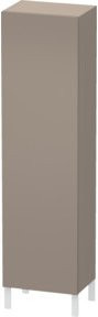 Duravit L-Cube Hochschrank Basalt Matt mit Glastüren und rechten Türanschlag, B/T/H: 50 x 36,3 x 176 cm - Bild 1