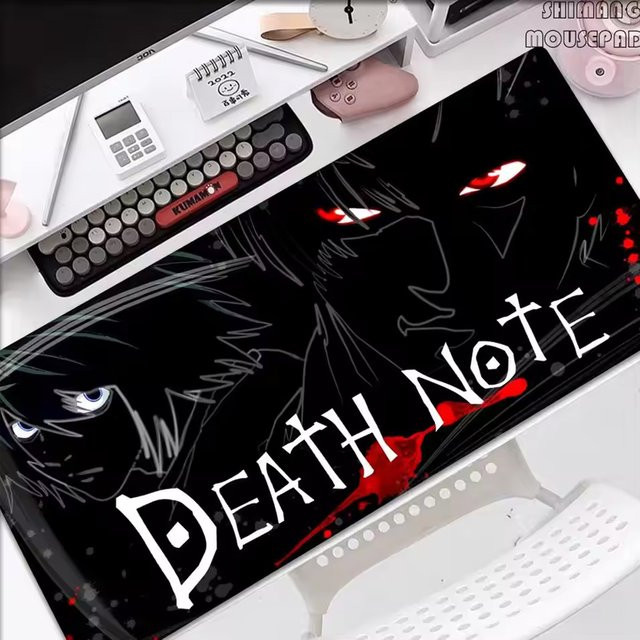 Death-Note Mauspad aus schwarzem PU-Leder, großes und verdicktes Gaming-Mauspad für Tastatur und Notebook - Bild 1
