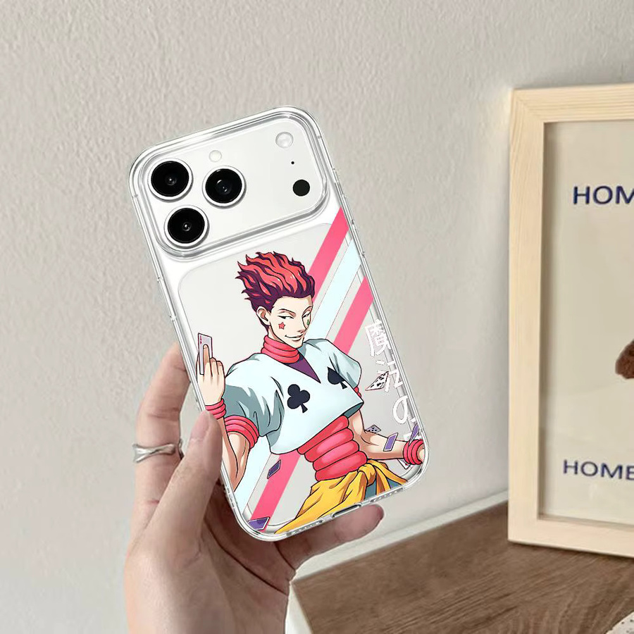 H-Hunter Hisoka Anime Handyhülle für iPhone 11 bis 17 Pro Max Plus und weitere Modelle, Transparent Klar - Bild 2
