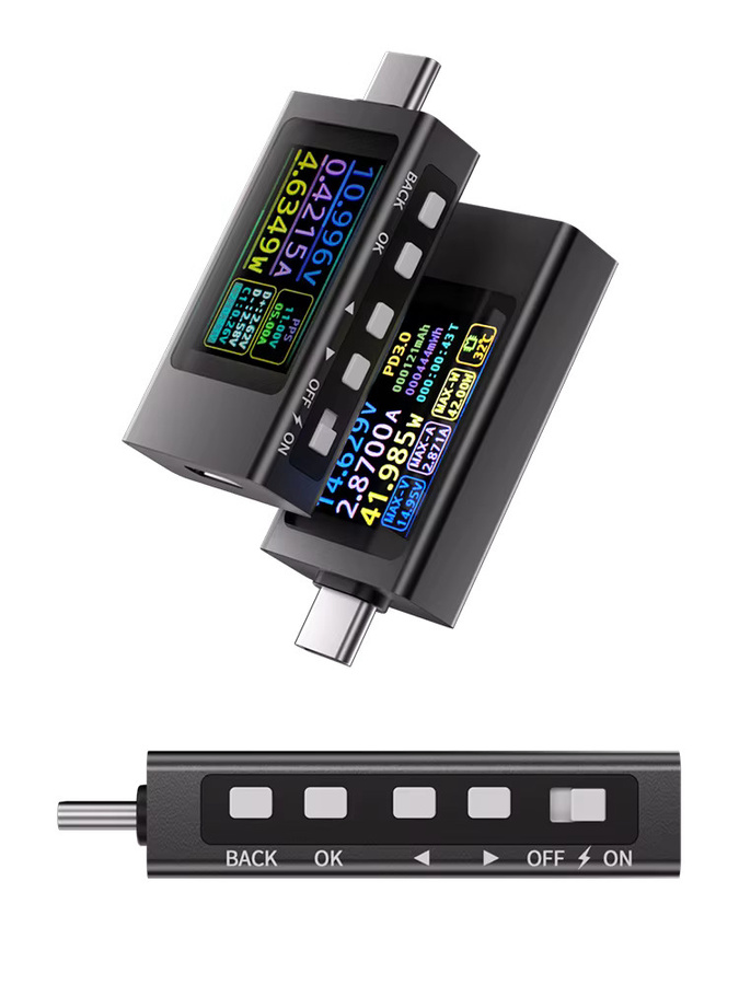 Diymore KWS-X1/KWS-1902L USB-Tester Voltmeter Amperemeter in Schwarz mit USB-C, DC 4-30V 0-12A, Schnellladungserkennung, Trigger und Kapazitätsmessung - Bild 5