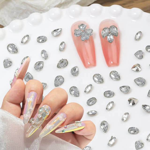 Misscheering Nagelkunst-Strasssteine, transparent, glänzend, Unisex - Bild 1