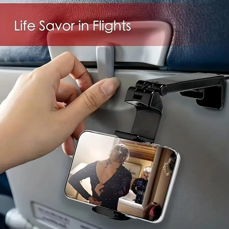 YEGBONG Universal Flugzeug Telefonhalter mit 360-Grad-Rotation in Schwarz - Bild 4