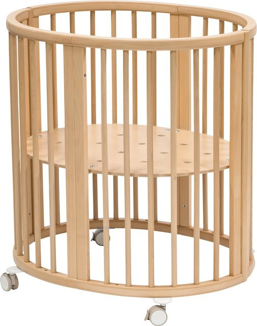 Stokke Sleepi Mini Babybett mit Umbausatz zum Kinderbett und Matratze aus Buchenholz, B/T/H: 76,4 x 59 x 120 cm - Bild 1
