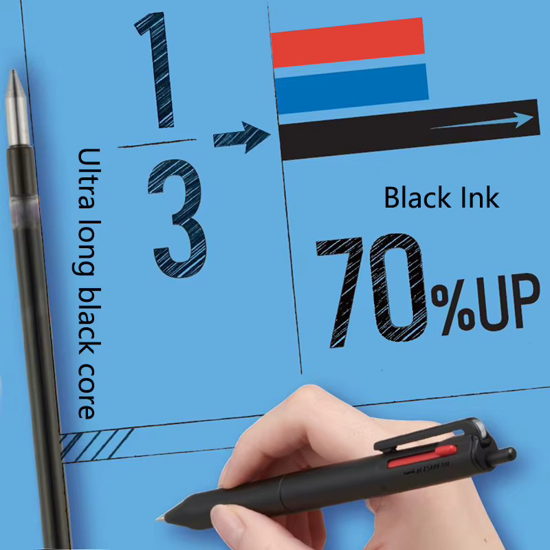 Uni Jetstream 3-in-1 Multistift mit extrem glatter Öltinte in Uni-Farbe - Bild 3