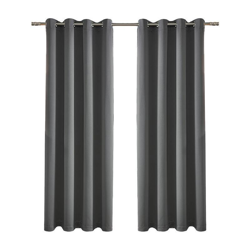 Verdunkelungsvorhänge schwarz, 100% lichtblockierend, wärmeisolierend und geräuschreduzierend, B: 140 cm, H: 200 cm - Bild 1