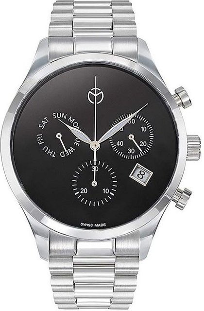 Mathey-Tissot Chronograph, Edelstahl, Quarz, schwarz, Herren - Bild 1