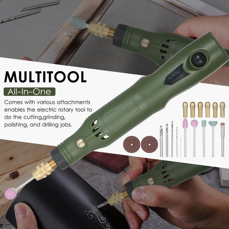TOMTOP Kabelloses Rotationswerkzeug-Set in Grau mit 15.000 U/min und USB-Wiederaufladung - Bild 5