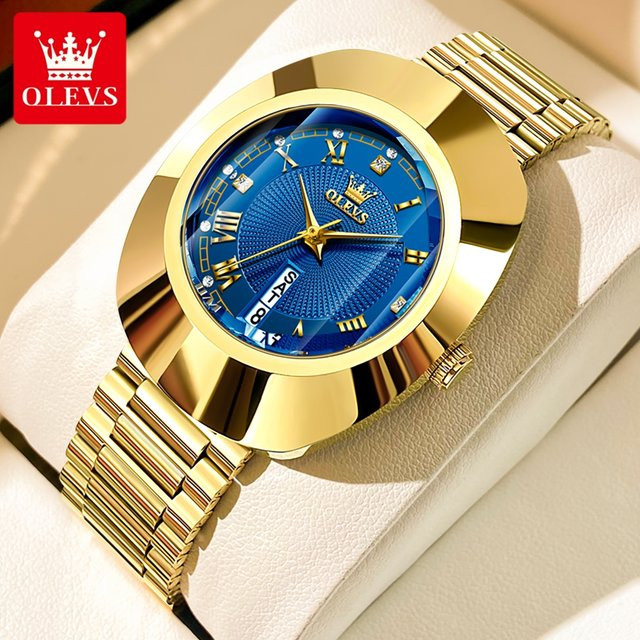 OLEVS Armbanduhr Quarz, Edelstahl, Gold, Damen - Bild 1