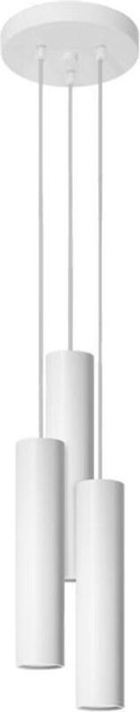 Sollux Pendelleuchte Lagos in Weiß aus Stahl mit 3x GU10 Fassungen, Durchmesser: 20 cm - Bild 1