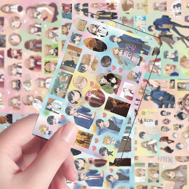 My Love Story With Yamada-Kun At Lv999 Anime Aufkleber Set mit Akane Yamada für Scrapbooking, Laptop und Wand, Mehrfarbig - Bild 1