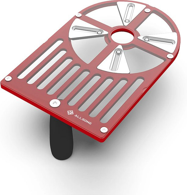 Allsome Trimmfräser-Grundplatte aus Aluminiumlegierung in Rot mit verstellbarem Schieber für Durchmesser von 65 bis 132 mm - Bild 1