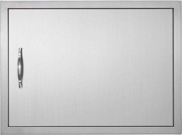 Buying Solutions MB BBQ-Zugangstür aus Edelstahl in Silber, bündig einbauende Außenküchentür für BBQ-Insel, B/H: 68,5 x 50,8 cm - Bild 1