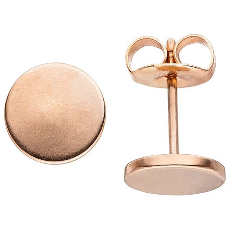 Colfem Ohrstecker Edelstahl, Roségold, 8 mm, Unisex - Bild 1