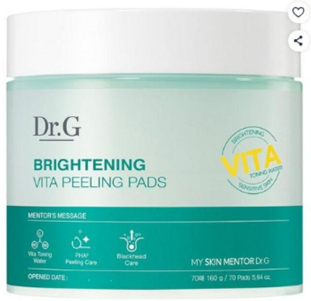 Dr.G Brightening Vita Peeling Pad, 160g, mit Vitamin C - Bild 1