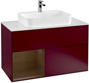 V&B Waschtischunterschrank Finion 100 in Weiß mit linkem Regaleinsatz B/T/H: 100 x 50,1 x 50,1 cm - Bild 1