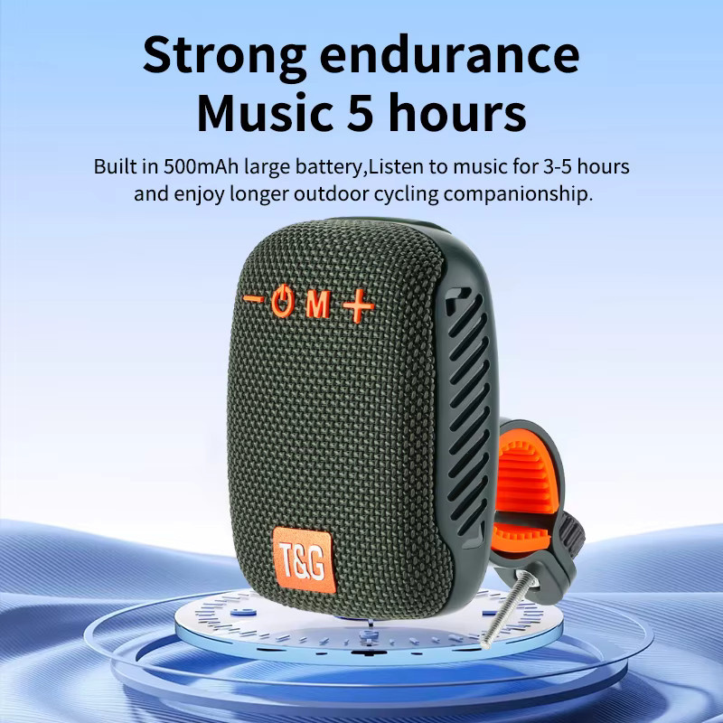 T&G Tragbarer Bluetooth Lautsprecher mit FM Radio und Subwoofer in Grün - Bild 4