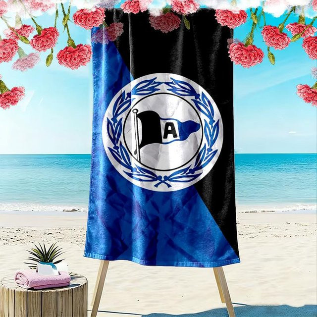 Arminia Bielefeld Print Strandtuch von wanghengyao, schwarz-blau, B/H: 70 x 140 cm - Bild 1