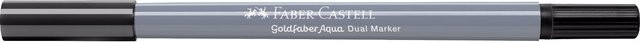 Faber Castell Goldfaber Aqua Dual Marker Schwarz mit Brush-Spitze - Bild 1