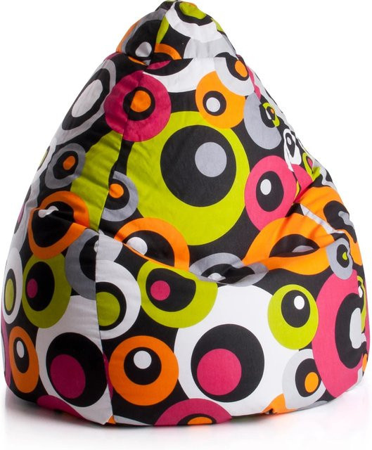 Sitting Point Sitzsack Malibu XL, Orange Bunt, B/H: 70 x 110 cm - Bild 3