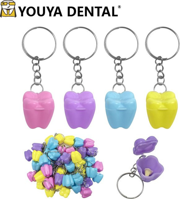 50 Stück YOUYA DENTAL Mini Zahn Form Aufbewahrungsboxen aus Kunststoff in Multicolour für Kinder und Zahnkliniken - Bild 1