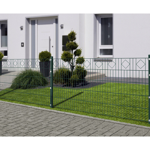 FLORAWORLD Dekorzaun-Matte Doppelstabmatte aus Stahl in Grün, H x B x T: 100 x 200 x 1,7 cm - Bild 2