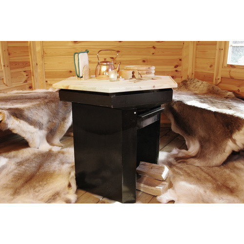 WOLFF Finnhaus Grillkota-Tischplatte in 6-Eck Form, braun, B/T/H: 376,0 x 326,0 x 0 cm - Bild 2