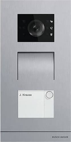 Busch-Jaeger Außenstation 1-fach mit Videokamera und Tag-Nacht-Umschaltung in Silber aus Edelstahl - Bild 2