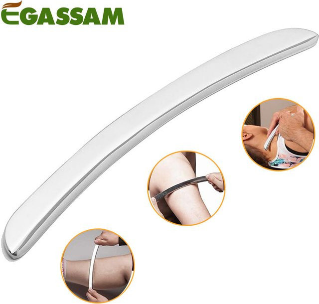 EGASSAM Gua Sha Massage Werkzeug aus Edelstahl, Unisex - Bild 1