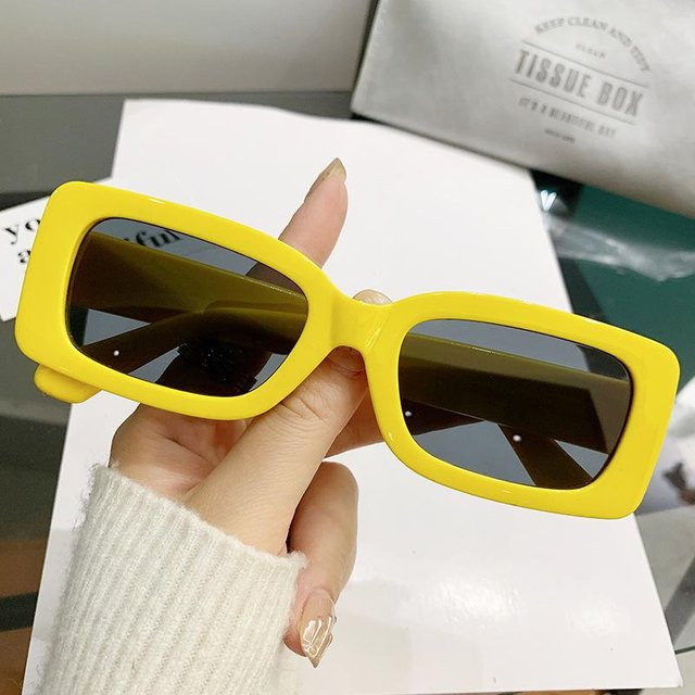 Yiran toy Sonnenbrille, rechteckig, Unisex, Kunststoff, weiß - Bild 1