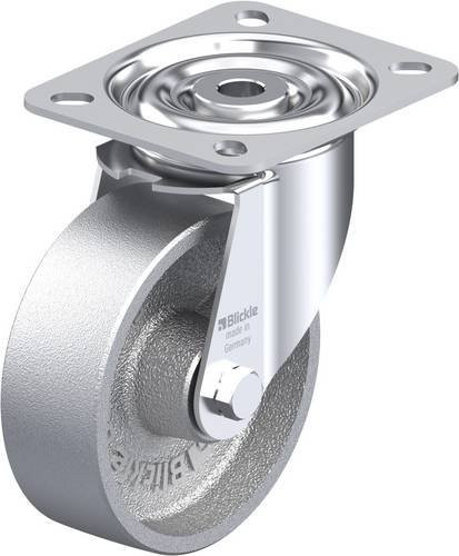 Blickle Lenkrolle LI-G 100G in Silber, verzinkter Stahl, Rad-Durchmesser: 100 mm, Tragfähigkeit: 150 kg - Bild 1