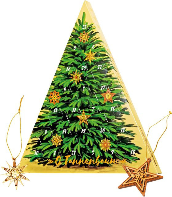Adventskalender O Tannenbaum von St. Benno Verlag aus Holz mit Sternen in Mehrfarbig - Bild 1