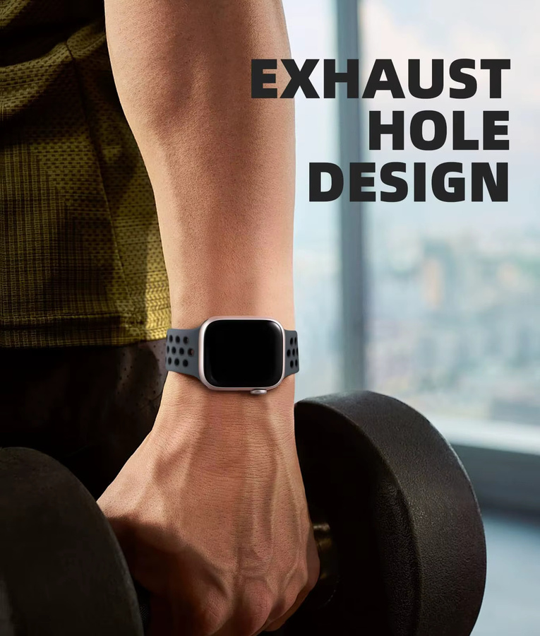 Uhrenarmband Silikon, Schwarz, Unisex - Bild 6