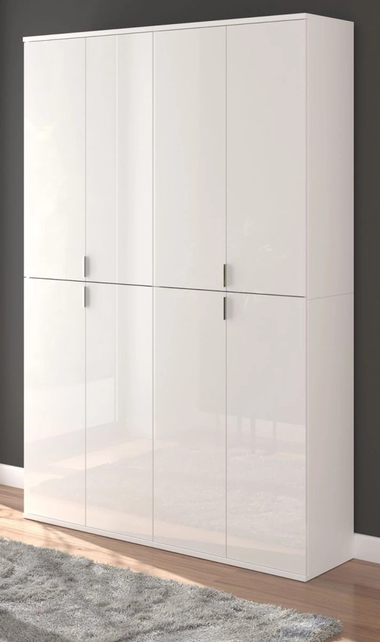 Inn.Furn Garderobenschrank SystemX in Weiß Hochglanz, B/H: 122 x 193 cm - Bild 1