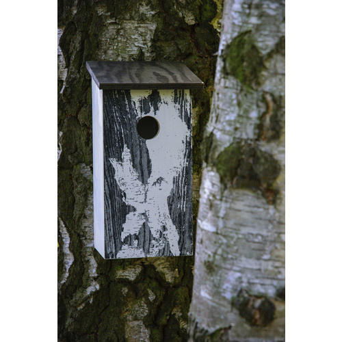 DOBAR Nistkasten in Rindenoptik Betula pendula, Farbe: Weiss/Braun - Bild 3