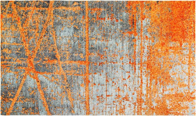 wash+dry by Kleen-Tex Fußmatte rechteckig in Orange und Grau mit rutschhemmender Gummibackseite - Bild 1