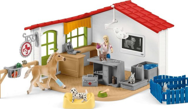 Schleich Veterinarian practice with pets Farm Spielzeug - Bild 1