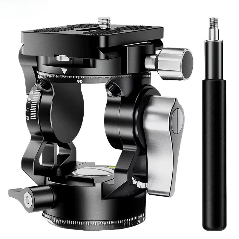BEXIN Mini-Stativkopf in Schwarz mit Doppel-Panorama-Funktion und Arca Swiss Schnellwechselplatte für DSLR-Kameras - Bild 6