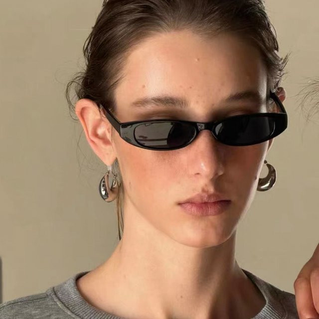 Arvin Cat-Eye Sonnenbrille, Vollrand, Unisex, schwarz, rot, Kunststoff - Bild 1