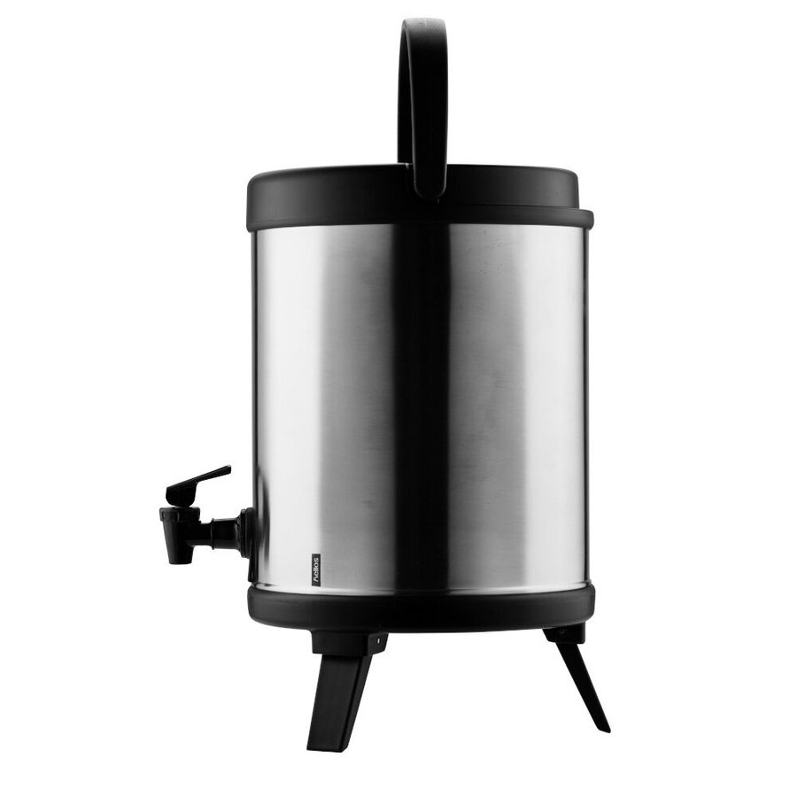 Helios MAXX Getränkespender aus Edelstahl in Silber/Schwarz mit 6 l Volumen - Bild 1