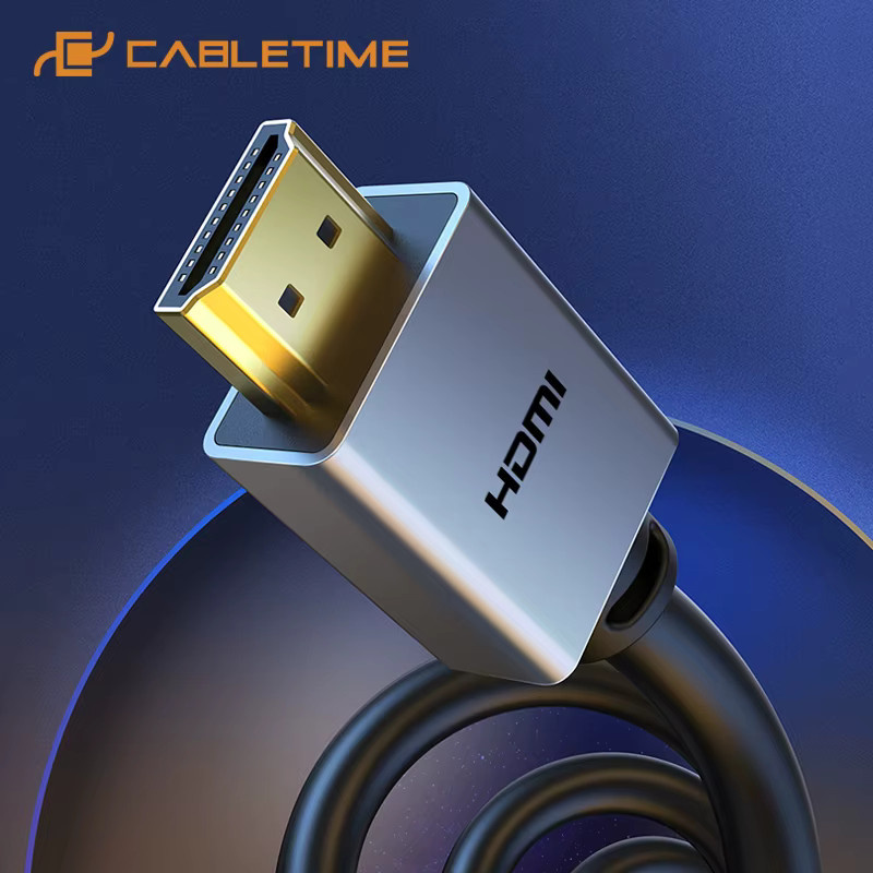 CABLETIME HDMI-Kabel in Silber für 4K 60Hz, 1080P und 3D zur Nutzung mit Xiaomi Mi Box, PS4 und Laptops - Bild 2