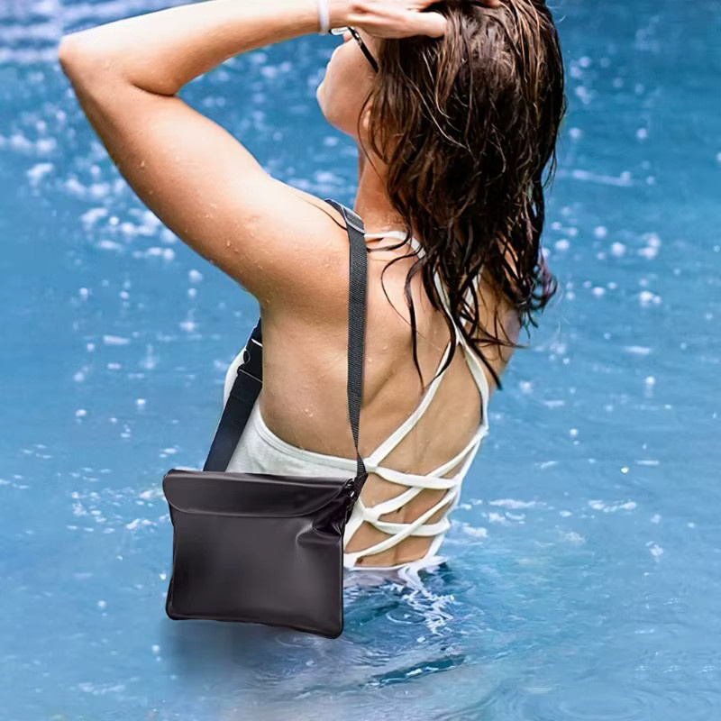 HAISSKY Wasserdichte Handy Tasche in Schwarz für iPhone 17 16 15 14 Pro Max Air Plus zum Schwimmen und Tauchen - Bild 2