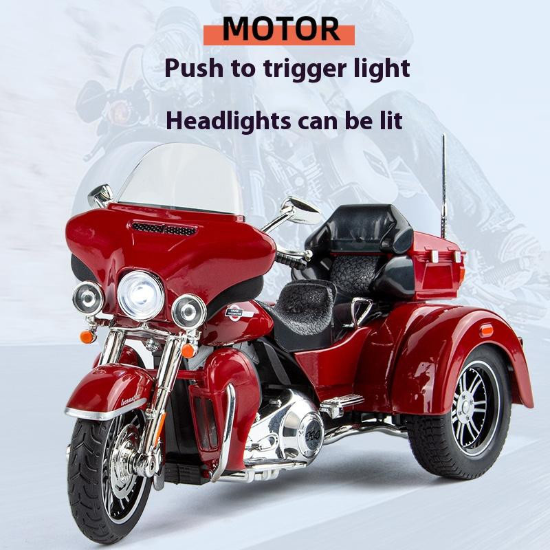 JJRC TOP Harley Davidson Tri Glide Ultra Dreirad Modell Motorrad blau 1:9 - Bild 2