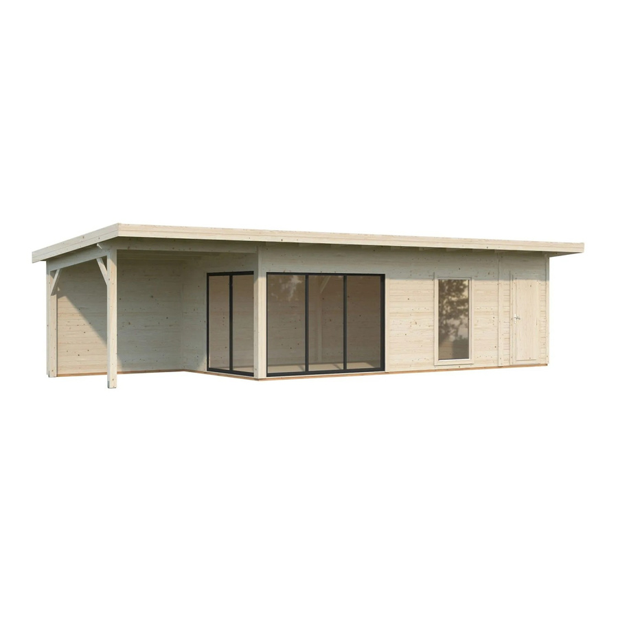 Palmako Holz-Gartenhaus Andrea mit Pultdach in Natur aus Fichte, B/T: 1060 x 300 cm - Bild 2