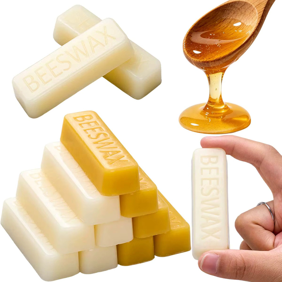 UDOCOOL Natürliche Bienenwachsblöcke in Gelb und Weiß als Rohmaterial für Kerzenherstellung und Möbelpolitur - Bild 2