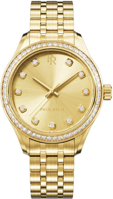 Paul Rich Damenuhr Crystelle, Quarz, Edelstahl, Gold, 32 mm, 5 ATM - Bild 1