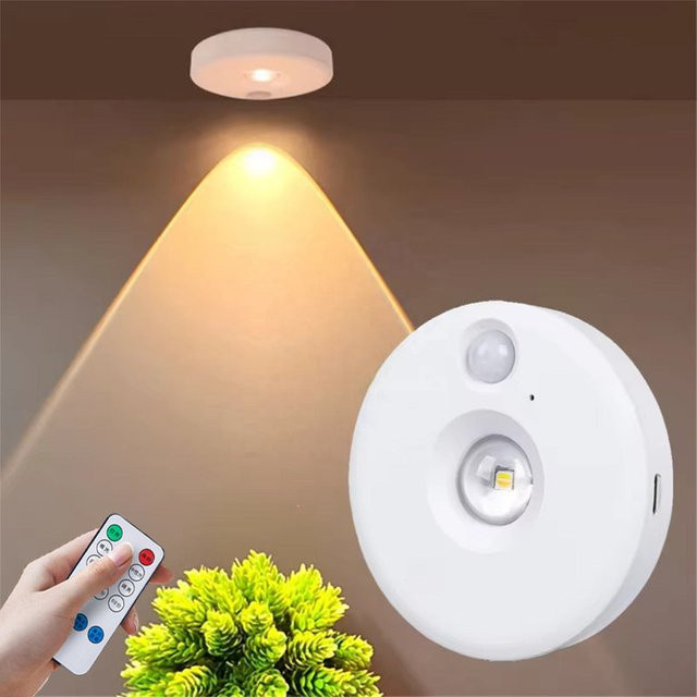 TLEDMP Aufladbare LED-Unterschrank-Leuchte mit Bewegungsmelder und Fernbedienung in Weiß - Bild 1