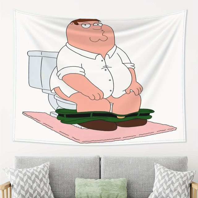 VIKAMA Wandteppich Peter Griffin Motiv, mehrfarbiger Textil-Wandteppich mit Grafik-Design für dein Wohnzimmer, Schlafzimmer oder Büro - Bild 1