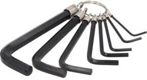 KS Tools Innensechskant-Winkelstiftschlüssel-Satz am Ring, 8-teilig, Schwarz, 8-10mm - Bild 1