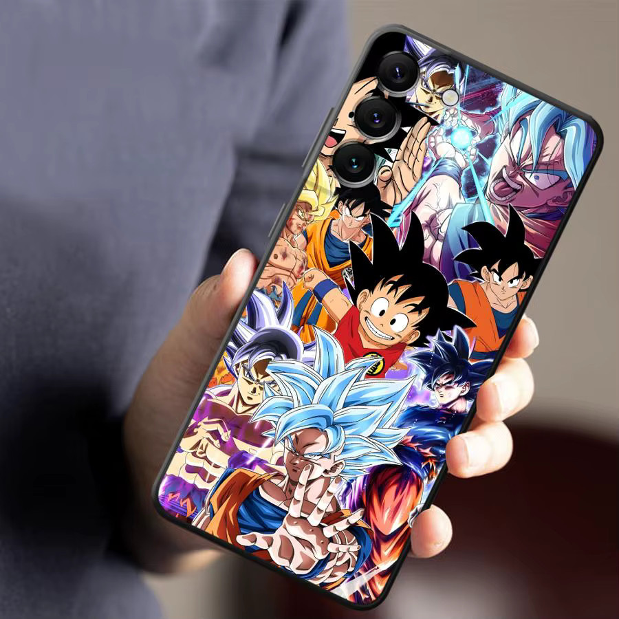 Schwarze weiche Handyhülle mit Dragon Ball Son Motiv für Samsung Galaxy A-Serie (A22 bis A73) - Bild 3