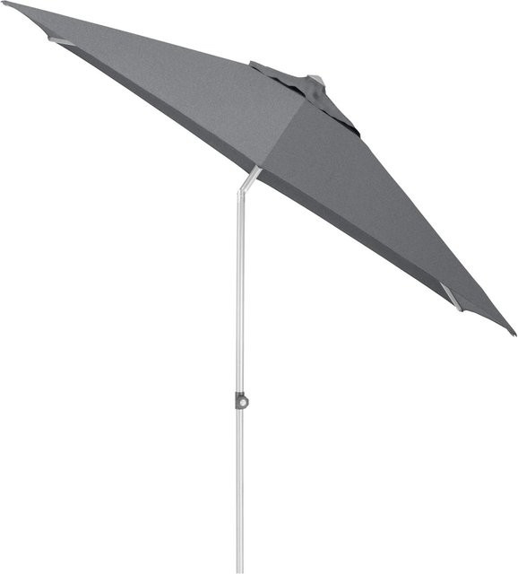 Kettler Marktschirm EASY PUSH LX rund in Silber-Anthrazit mit Aluminiumgestell und UV 50+ Schutz, Durchmesser: 300 cm, Höhe: 250 cm - Bild 1